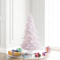 4.5ft. Pre-Lit White Fir Artificial Christmas Tree, Warm White Dura-Lit® LED Lights