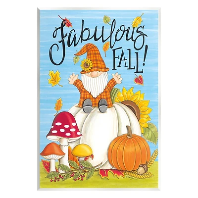 Stupell Industries Fabulous Fall Gnome Wall Plaque Art