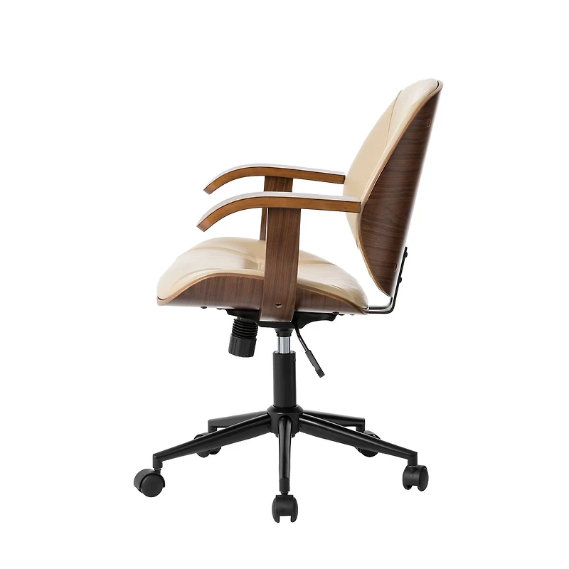 Glitzhome® 38" Leatherette Gaslift Adjustable Swivel Office Chair