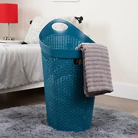 Mind Reader 60L Ventilated Mobile Laundry Hamper with Cut Out Handle & Integrated Caster Wheels
