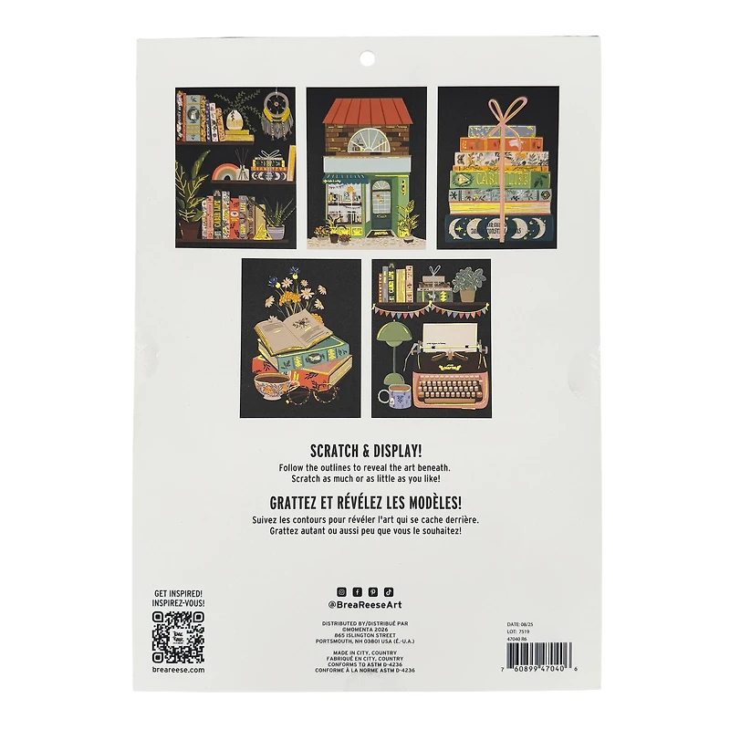 Brea Reese™ 9" x 12" Bookish Scratch Art Paper Pad