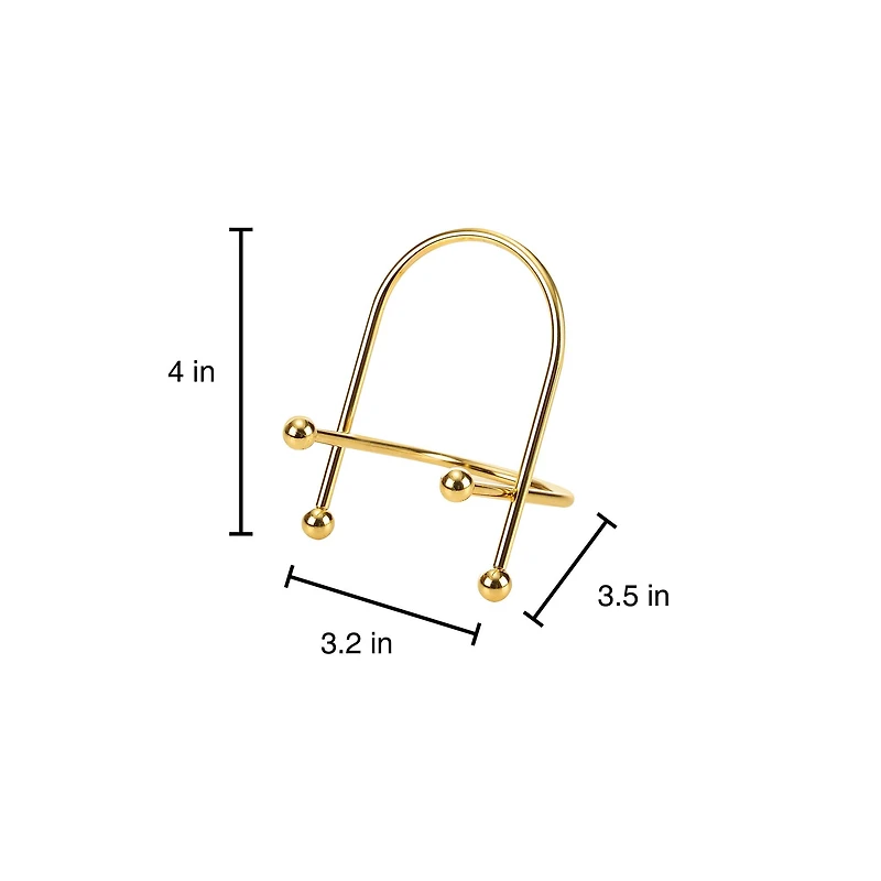Golden Curved Wire Photo Easel by Studio Décor