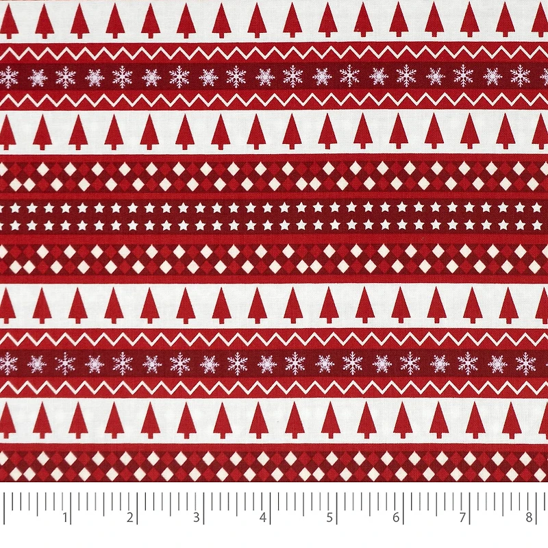 SINGER Christmas Holiday Penguins Trees Cotton Fabric