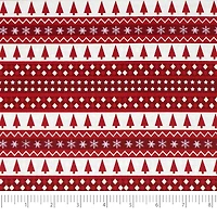 SINGER Christmas Holiday Penguins Trees Cotton Fabric