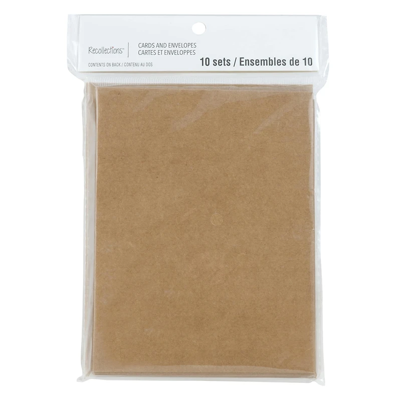 Kraft Fold Cards & Envelopes by Recollections™, 4.25" x 5.5"