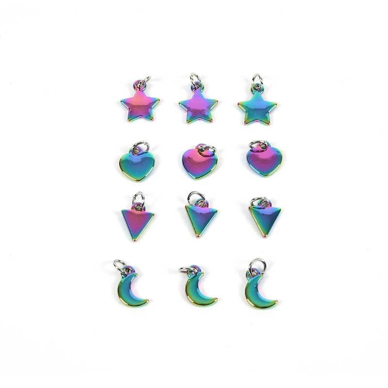Oil Slick Shapes Charm Set by Bead Landing™