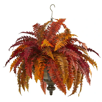 2ft. Autumn Boston Fern in Hanging Metal Bowl