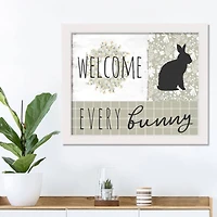 Every Bunny Collage 4 16" x 20" White Framed Print Under Plexiglass