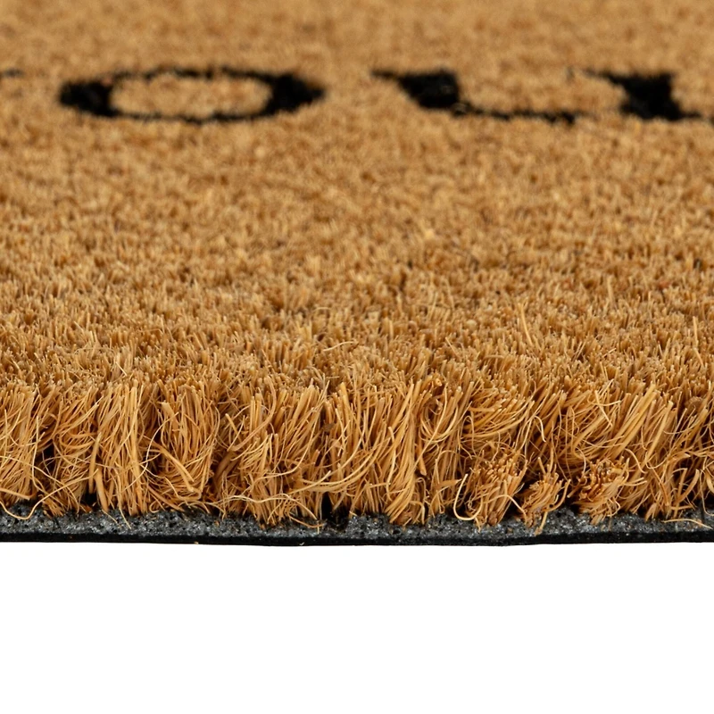 Hello Honey® 29" x 17.5" Wipe Your Paws Natural Coir Bone Doormat