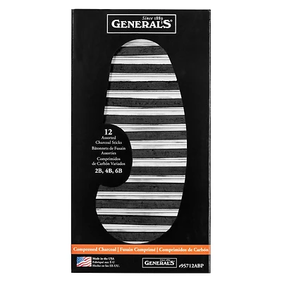 General's® Compressed Charcoal Set, 12ct.