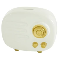 CosmoLiving by Cosmopolitan Gold Ceramic Modern Sculpture, Abstract 7" x 8" x 4"