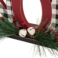 Glitzhome® Christmas Plaid Joy & Noel Table Décor Set