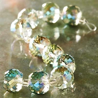 Aqua Faceted Rondelle Glass Beads, 10mm by Bead Landing™