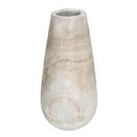 Hello Honey® 15" Paulownia Wood Gray Wash Vase