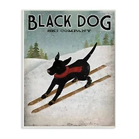 Stupell Industries Black Dog Ski Company Wall Plaque