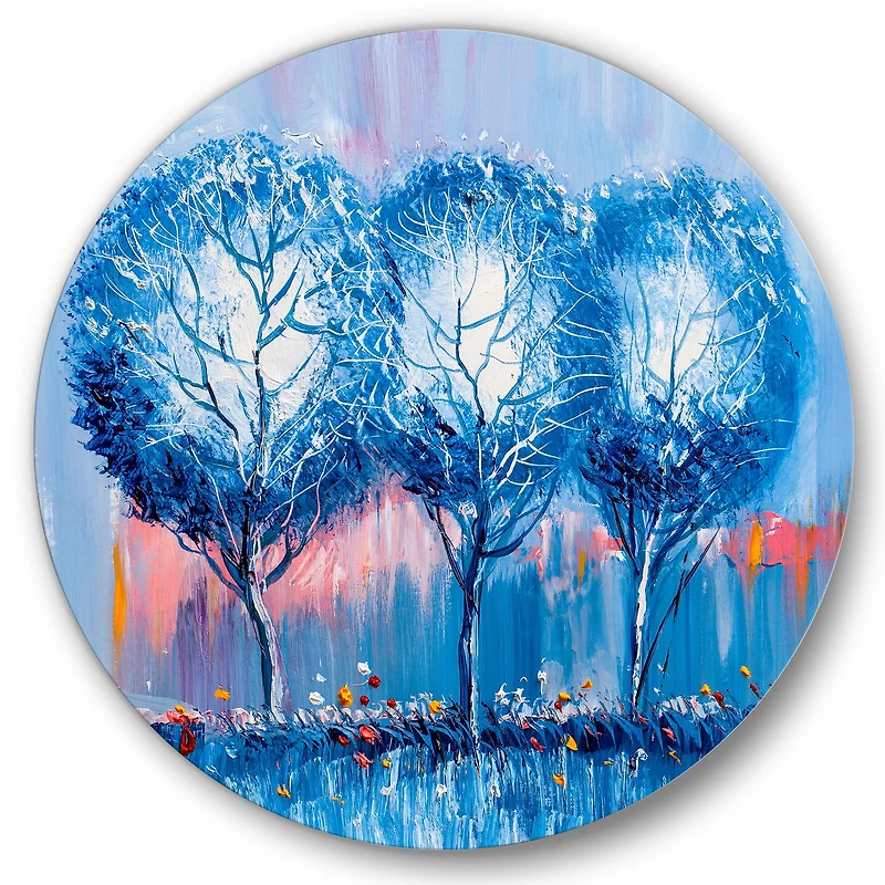 Designart - Colourful Trees Impressionist Landscape III