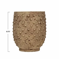 Hello Honey® 9'' Distressed Finish Sandstone Hobnail Planter