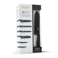 JoyJolt® Black Multipurpose Kitchen Knife Set