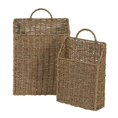 Household Essentials Rectangular Wicker Hanging Baskets