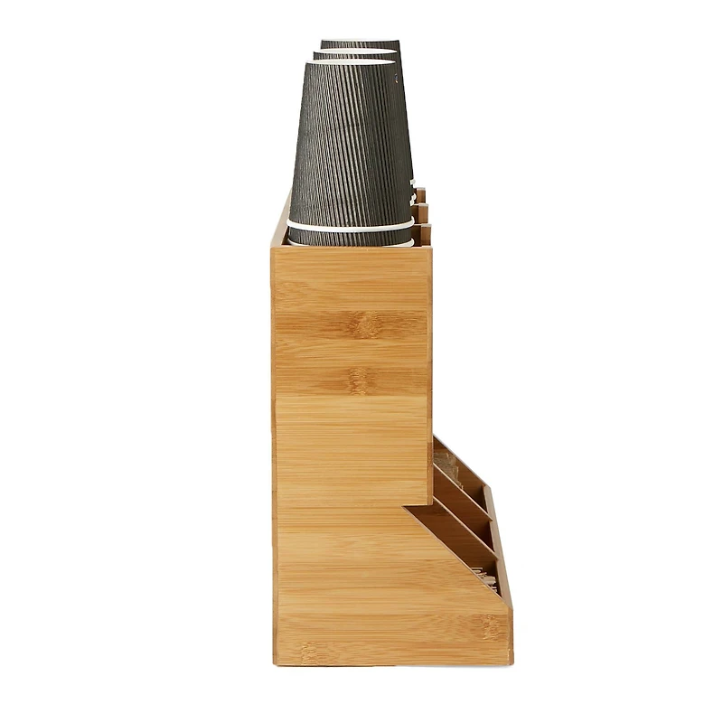 Mind Reader Brown 6-Compartment Coffee Condiment Organizer