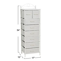 Household Essentials Victoria 54" 8-Drawer Narrow Dresser