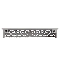 Habitat 30" Carved Gray Decorative Shelf
