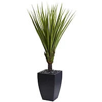 5.4ft. Spiky Agave Artificial Tree in Black Planter