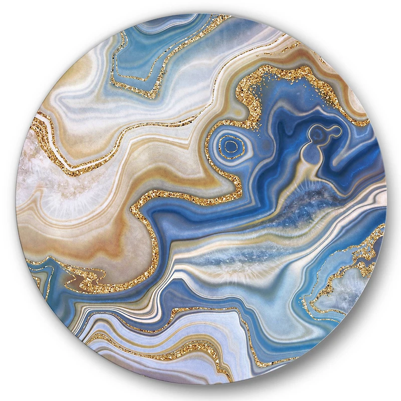 Designart - Ocean Blue Golden Jasper Agate II