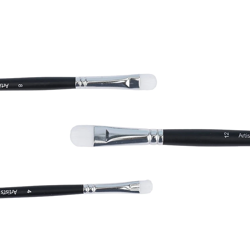 Scrubber White Taklon 3 Piece Mixed Media Brush Set by Artist's Loft®