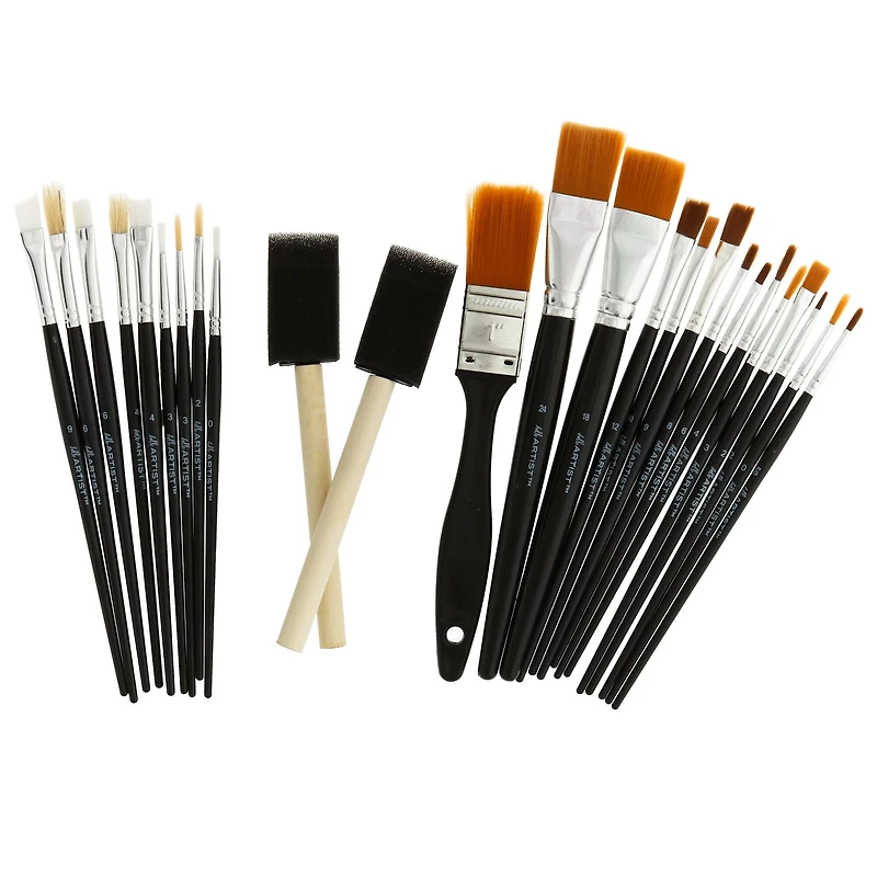 Hello, Artist! 25 Piece Craft Brush Value Pack