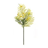21.5" Yellow Mimosa Leaf Berry Sprays, 6ct.