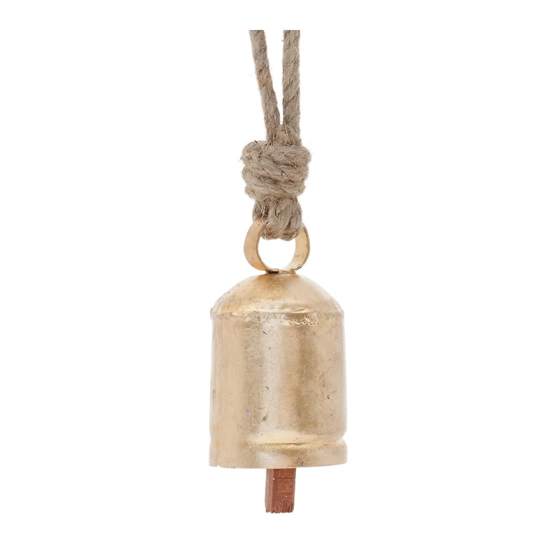 3.5" Gold Metal Bell Ornaments, 6ct.