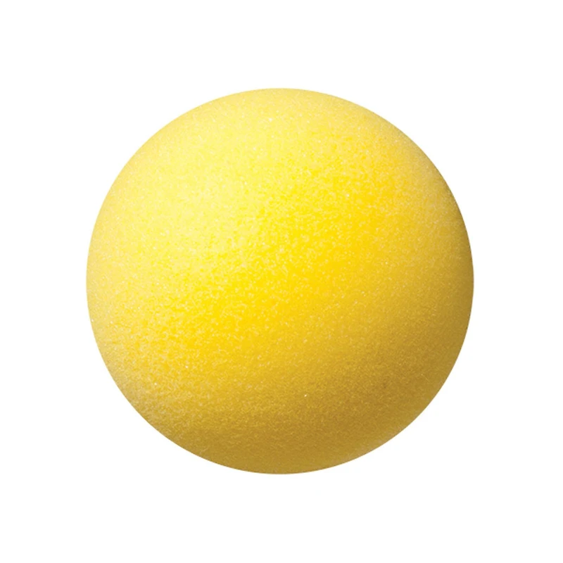 Champion Sports 4" Yellow Uncoated Regular Density Foam Ball, 12ct.