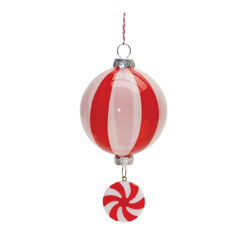 Glass Peppermint Drop Ornament Set