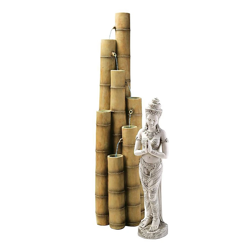 Design Toscano Cascading Bamboo Sculptural Fountain