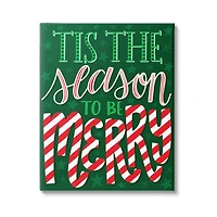 Stupell Industries Tis The Season To Be Merry Patterned Canvas Wall Art