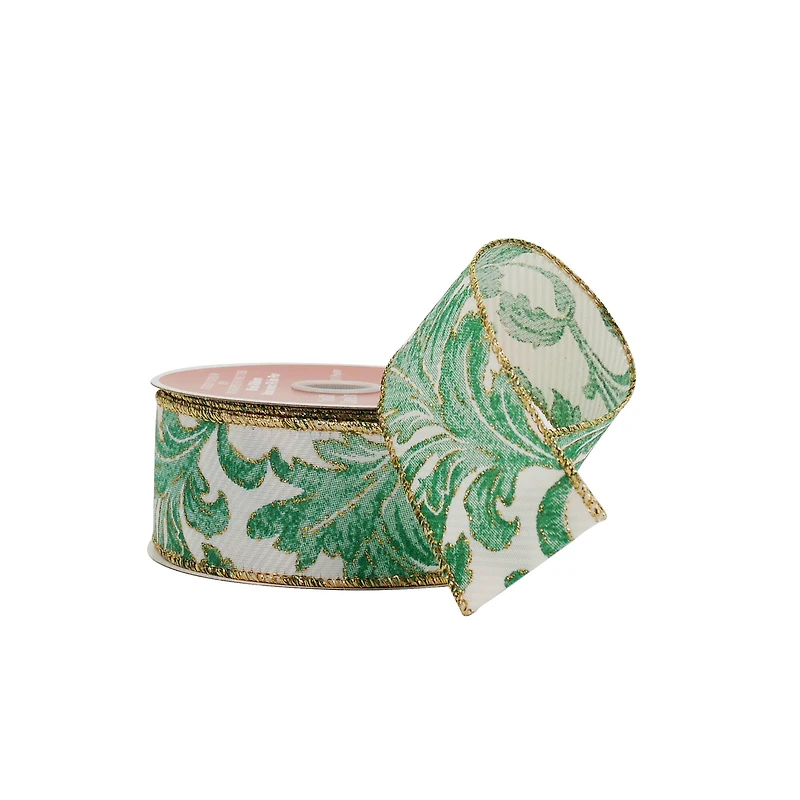 1.5" x 30ft. Damask Wired Ribbon by Celebrate It