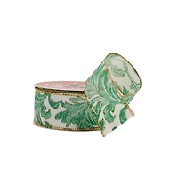 1.5" x 30ft. Damask Wired Ribbon by Celebrate It