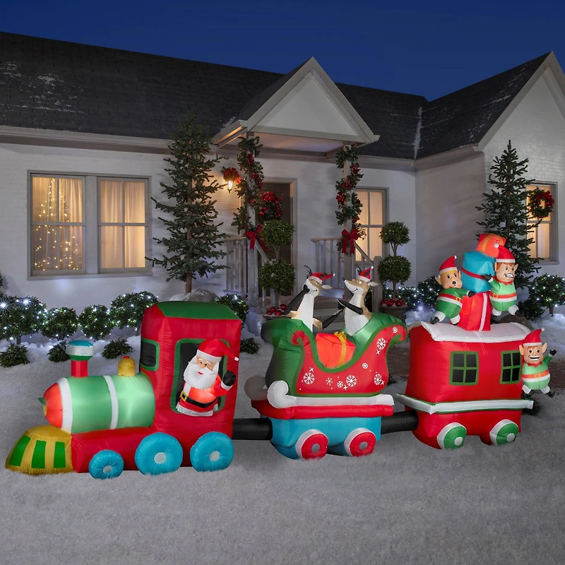 16ft. Airblown® Inflatable Colossal Christmas Train