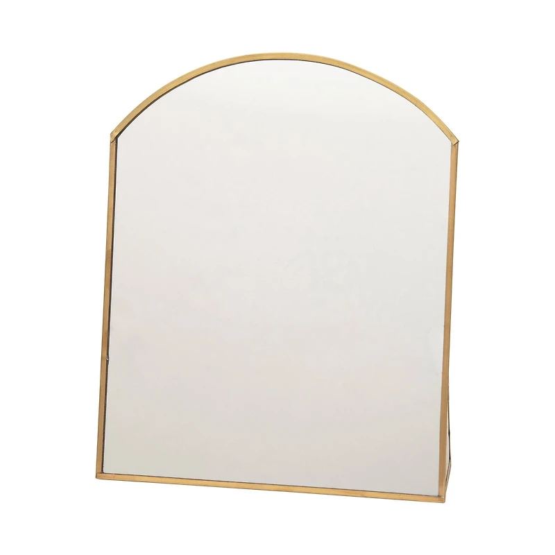 Hello Honey® 10'' Brass Finished Metal Framed Standing Mirror