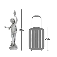 Design Toscano 52" Left Arm Raised Lighting the Heavens Grande Cherub Statue