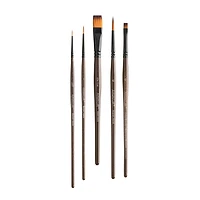Golden Synthetic Acrylic 5 Piece Round & Wash Brush Set by Artist's Loft™