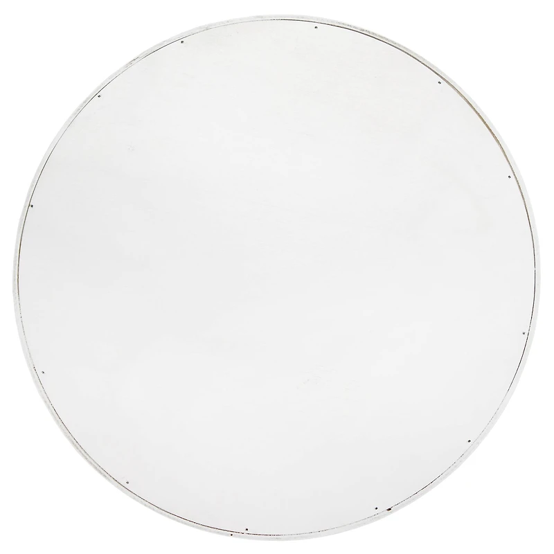 Elegant Designs™ 13.8" Round White Wash Grateful Serving Tray with Handles
