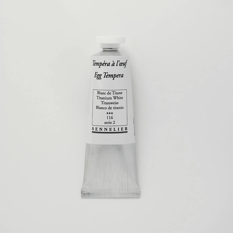 Sennelier Titanium White Egg Tempera Tube, 34mL