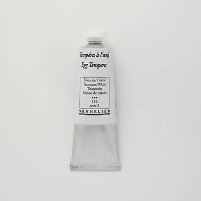 Sennelier Titanium White Egg Tempera Tube, 34mL