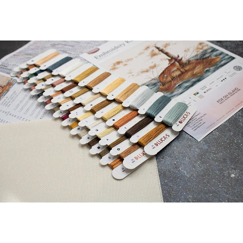 Luca-S Fox on Island Counted Cross Stitch Kit