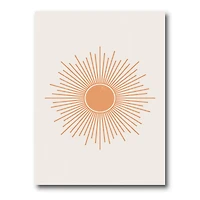 Designart - Minimalist Bright Shining Orange Sun Rays III