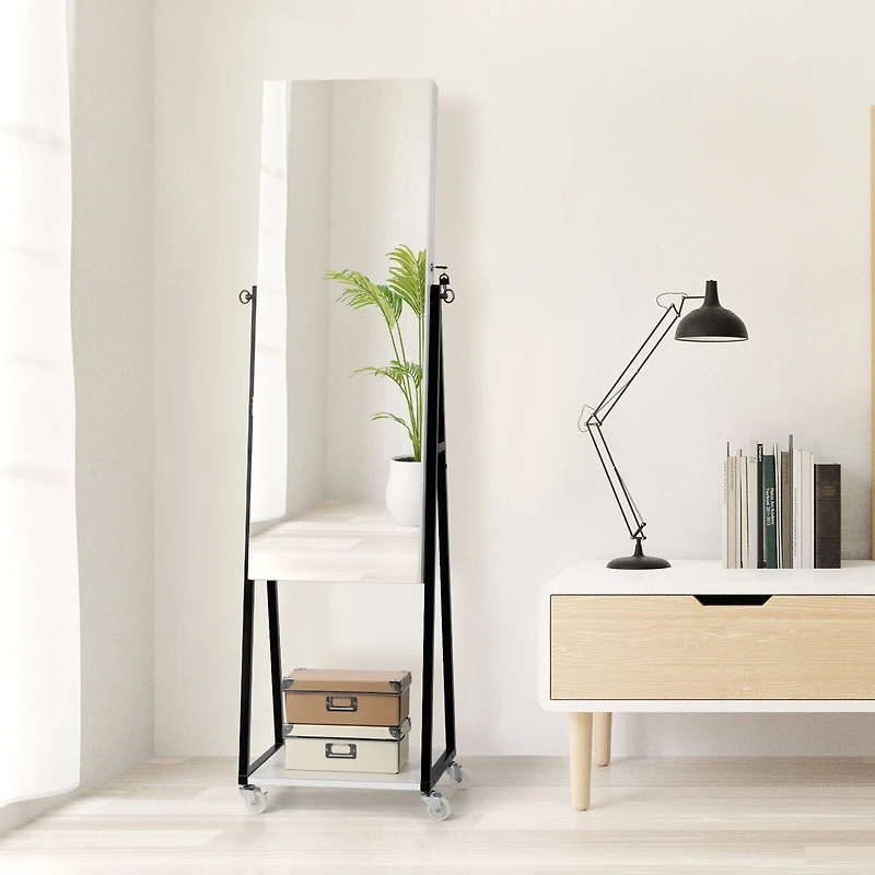 NEX™ 5ft. Pure White Jewelry Armoire on Casters