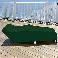 81" Green & White Stripes Reversible Lounge Chair Cover