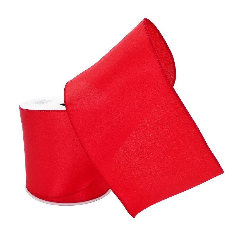 4" x 18ft. Red Satin Ribbon by Celebrate It™